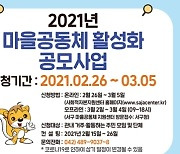 대전 서구, 2021 마을공동체 활성화 공모사업 실시