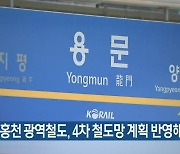 "용문-홍천 광역철도, 4차 철도망 계획 반영해야"