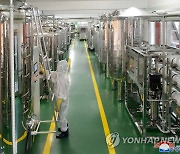 북한 평양에 녹차음료공장 준공