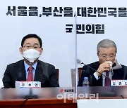 [포토]김종인 "제3지대 후보로 단일화해서는 서울시장 선거 못 이겨"