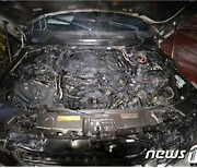 인천 한 도로 정차해 있던 SUV서 불.."인명피해 없어"