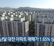 지난달 대전 아파트 매매가 1.65% 상승