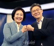<포토> 박영선-조정훈, 서울시장 후보 단일화 토론