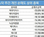 코스닥 주간 개인 순매도 1위 '파라다이스'