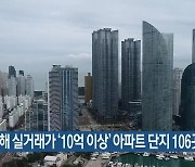 지난해 실거래가 '10억 이상' 아파트 단지 106곳