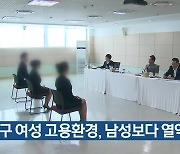 대구 여성 고용환경, 남성보다 열악