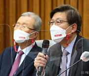 [헤럴드pic] 발언하는 국민의힘 박형준 부산시장 후보