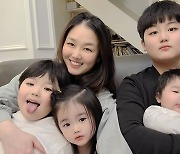 정미애, 4남매와 행복한 가족사진.."이대로만 자라다오"