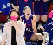 [포토] 흥국생명 김연경 '끝까지 포기하지마'