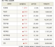 [fnRASSI]장마감, 거래소 상승 종목(SG충방 29.9% ↑)