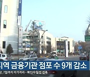 강원지역 금융기관 점포 수 9개 감소