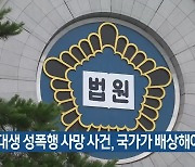 "여대생 성폭행 사망 사건, 국가가 배상해야"