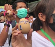 미얀마 시민들 부활절 계란에 '反군부' 메시지