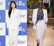 하지원, 깊게 파인 '300만원대' 화이트 슈트 "어디 거?"