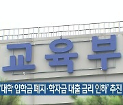 교육부, '대학 입학금 폐지·학자금 대출 금리 인하' 추진