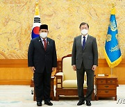 문재인 대통령, 프라보워 인도네시아 국방 장관 접견