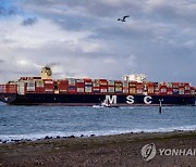 NETHERLANDS ROTTERDAM FIRST CONTAINER SHIP ARRIVES