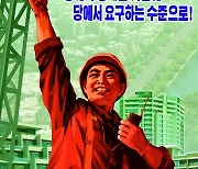 북한, '평양 보통강 강안다락식주택구 건설' 추동하는 선전화 제작