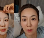 '박준형♥' 김지혜, 방금 팩 뗀 노메이크업 맞아? 눈부신 애둘맘의 '꿀피부'