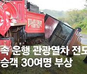 제주 에코랜드 37명 탄 관광열차, 곡선 달리다 뒤집어졌다