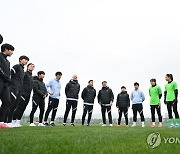 훈련하는 한국 여자축구 대표팀 선수들