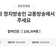 '편파 정치방송인 김어준 TBS서 퇴출' 청와대 국민 청원 나흘만에 20만 돌파