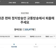 '김어준 TBS서 퇴출' 청원, 20만 넘어