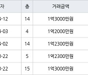 인천 만수동 만수 담방마을 아파트 45㎡ 1억3000만원에 거래