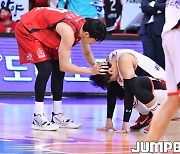 [KBL PO] 2차전 후 주저앉았던 양홍석 "울지는 않았다, 너무 힘들어서.."