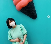 '만삭' 나비, 출산 한 달 전 근황 "허리가 끊어질 듯"