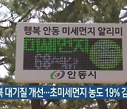 경북 대기질 개선..초미세먼지 농도 19% 감소