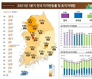 1분기 땅값 0.96% 상승.. 전국 1위는 '세종' 2.18%