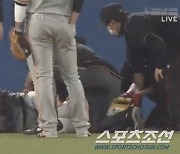 테임즈 일본 데뷔전서 날벼락. 2삼진에 수비 도중 오른쪽 종아리 부상