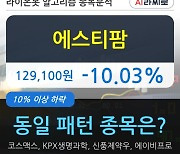 에스티팜, 하락흐름 전일대비 -10.03%.. 이 시각 73만5305주 거래