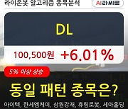 DL, 상승중 전일대비 +6.01%.. 최근 주가 상승흐름 유지