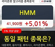 HMM, 상승흐름 전일대비 +5.01%.. 최근 주가 상승흐름 유지