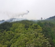 강원 횡성서 산불 발생..헬기 2대 동원 돼 진화 작업 중