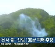 횡성 야산서 불..산림 100㎡ 피해 추정