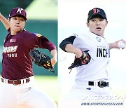 [포토] 김정인-김정빈 'KBO 최초 친형제 선발 맞대결'