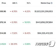 인플레 우려, 비트코인 5%-도지코인 20% 폭락(종합)