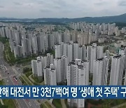지난해 대전서 만 3천7백여 명 '생애 첫 주택' 구입