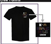 맥도날드 BTS 마케팅..전 세계 크루 한글 셔츠 입는다