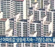 부산 아파트값 상승세 지속..기장 0.46% 올라