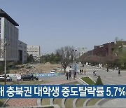 지난해 충북권 대학생 중도탈락률 5.7%