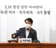 의사봉 두드리는 안철수 대표