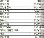 [표]코스피 외국인 연속 순매수 종목(17일)