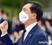 광주 찾은 김기현 "5·18 유족께 사죄의 말씀..민주화 이끌어낸 주역"