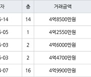 수원 영통동 영통신나무실신성신안쌍용진흥 59㎡ 4억8500만원에 거래