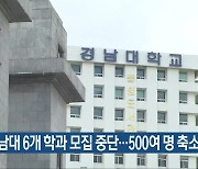 경남대 6개 학과 모집 중단..500여 명 축소