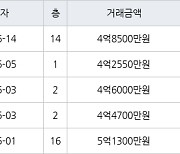 수원 영통동 영통신나무실신성신안쌍용진흥 59㎡ 5억1300만원에 거래